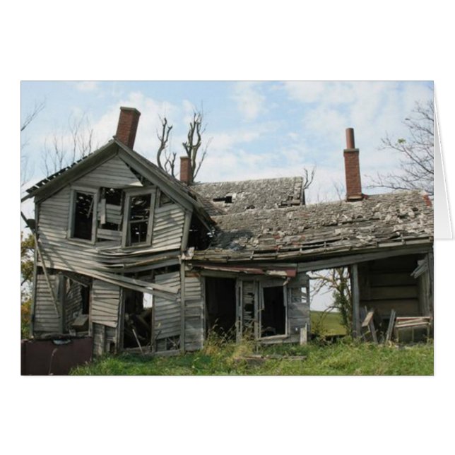 Cartão Casa de Fazendas dilapidida (Frente Horizontal)