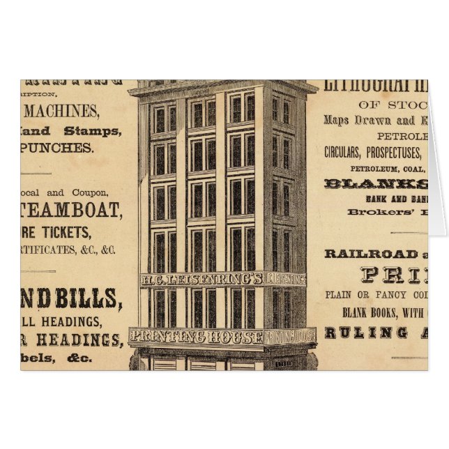 Cartão Casa de Impressão de Leisenring (Frente Horizontal)