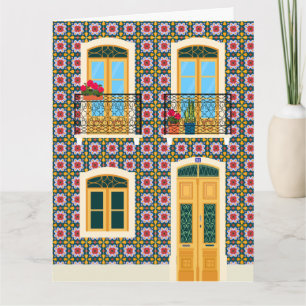 Cartão Casa de Lisboa com azulejos