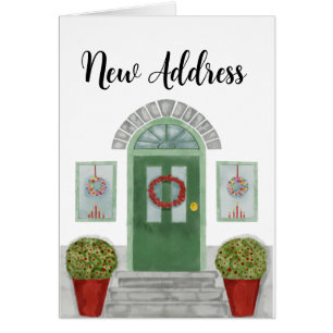 Cartão Casa de Natal do Novo Endereço