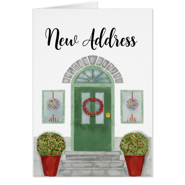 Cartão Casa de Natal do Novo Endereço (Frente)