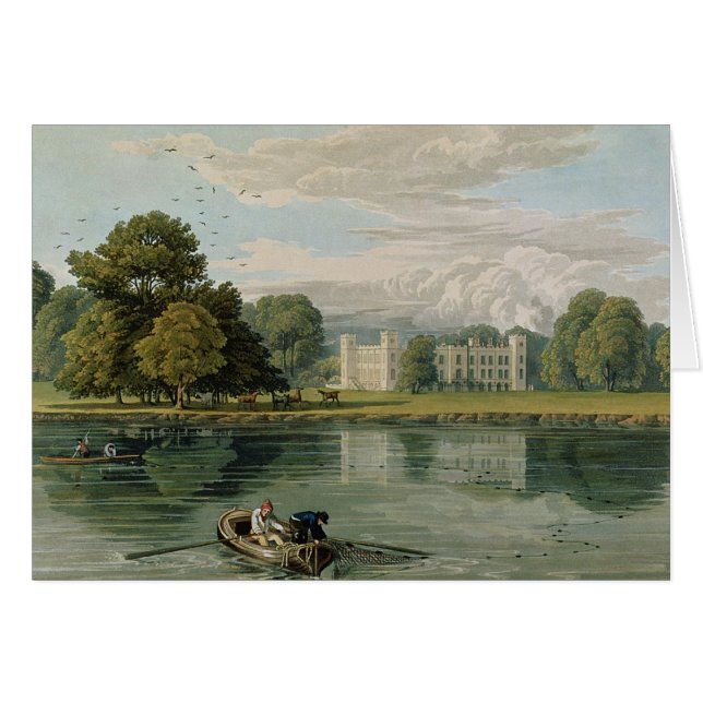 Cartão Casa de Sion, gravada por Robert Havell (Frente Horizontal)