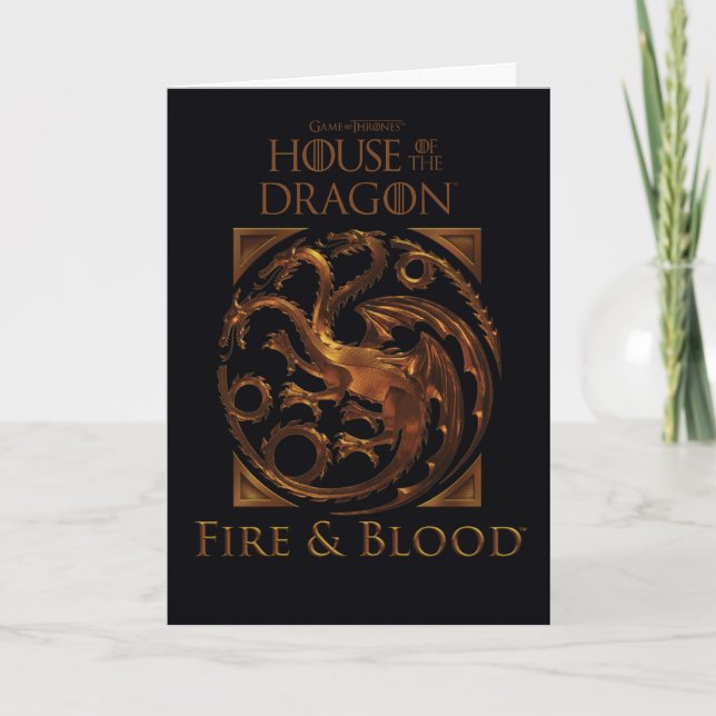 Cartão CASA DO DRAGÃO | House Targaryen Sigil (Frente)
