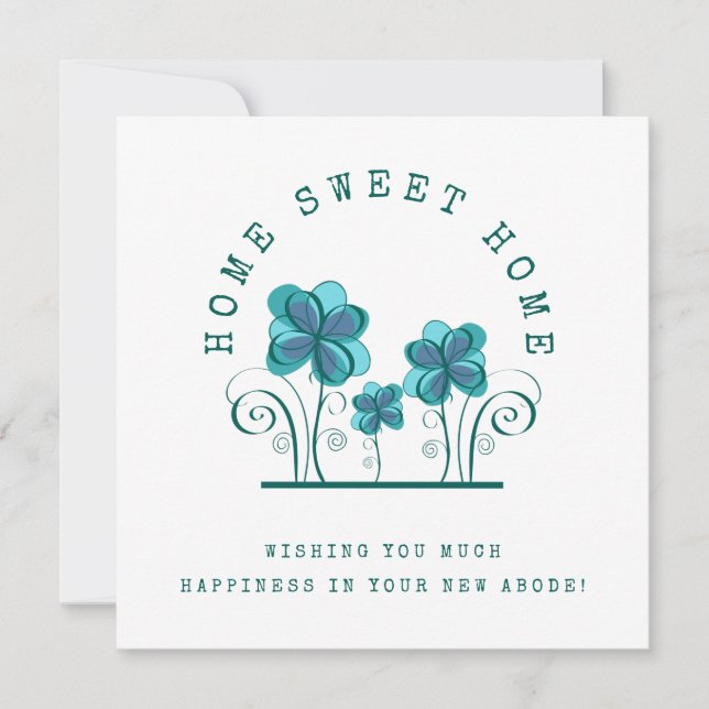 Cartão Casa doce Floresta Felicidade Nova Casa (Frente)