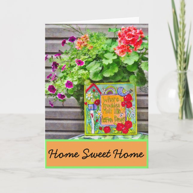 Cartão Casa Doce Nova Onde Problemas Derretem Como (Frente)