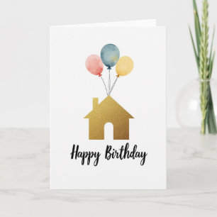 Cartão Casa Dourada de Celebração