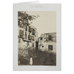 Cartão Casa e jardim no Trimestre Francês, Egito, 185