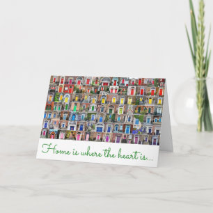 Cartão "Casa é onde está o coração"