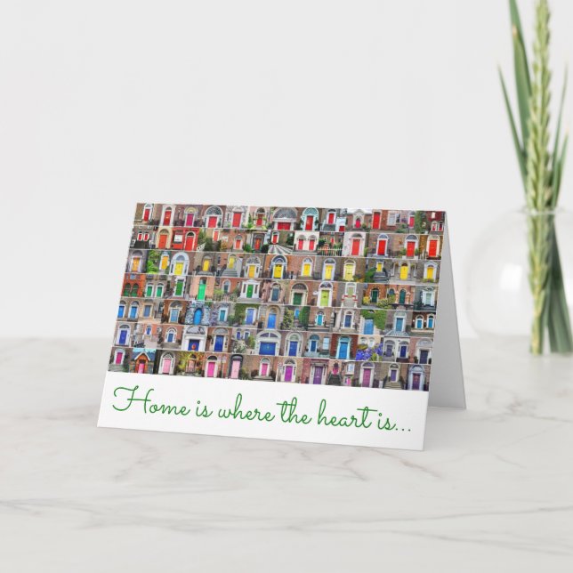 Cartão "Casa é onde está o coração" (Frente)