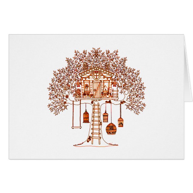 Cartão Casa na árvore (Frente Horizontal)