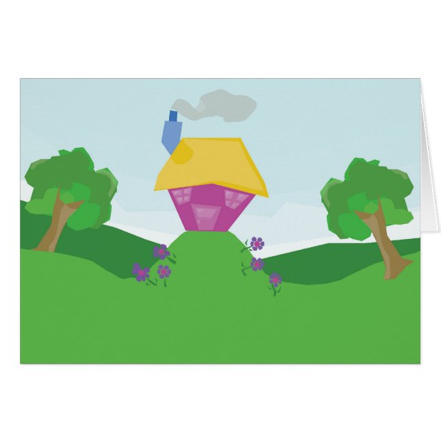 Cartão Casa no monte (Frente horizontal)