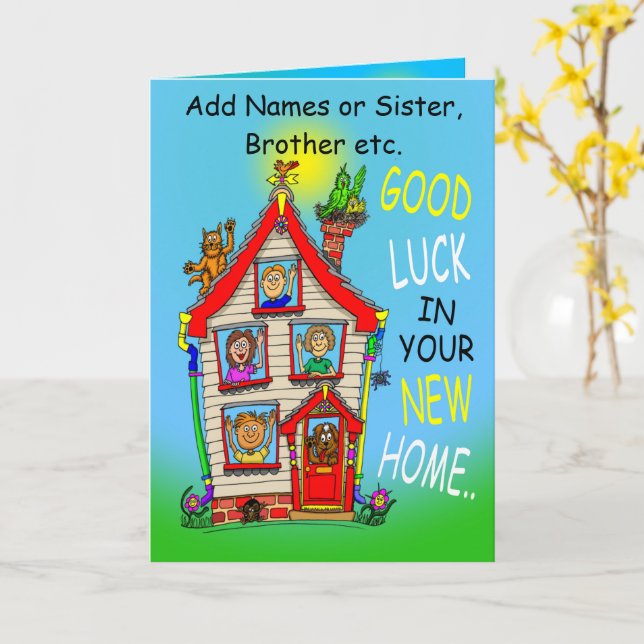 Cartão Casa nova e feliz (Flor Amarela)