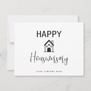 Cartão Casa Pequeno Coração Feliz Aniversário da Casa