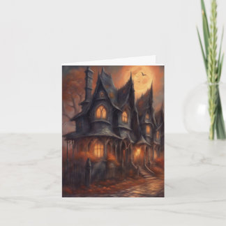 Cartão Casa Vitoriana Assombrada Halloween download insta