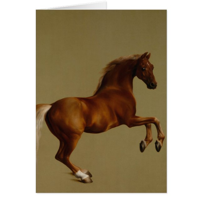 Cartão Casaco de assobio Race Horse de George Stubbs (Frente)