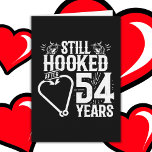 Cartão Casado 54 Anos Pescendo Funny 54 Anos<br><div class="desc">Esta divertida design do 54º aniversário de casamento é perfeita para casais de pesca que estão casados há 54 anos e ainda estão viciados um no outro e adoram ir pescar! Excelente para uma festa de 54º aniversário de casamento para celebrar 54 anos de casamento! Apresenta 'Ainda viciado após 54...</div>