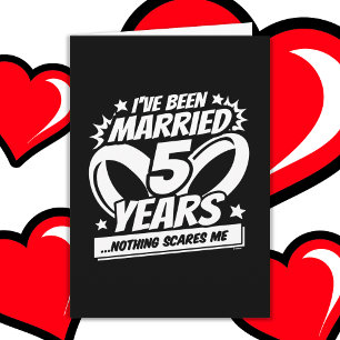Cartão Casado 5 Anos Engraçado 5 Casamento Aniversário