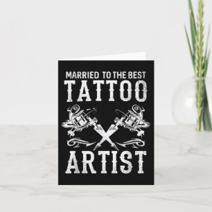 Cartão Casado Com A Esposa Ou Marido Da Melhor Tatuagem