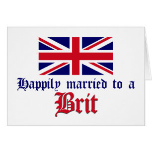 Cartão Casado feliz a um Británico