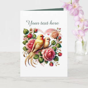 Cartão Casais amorosos Casamento adicionar texto