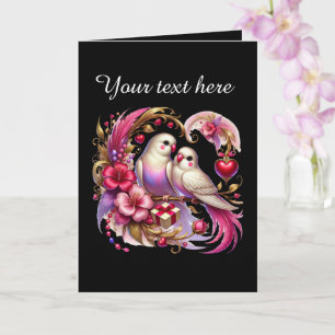 Cartão Casais amorosos Cute casamento adicionar texto 