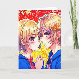 Cartão Casais Anime LGBT Dia dos Namorados