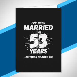 Cartão Casais Casados 53 Anos Engraçado 53º Aniversário