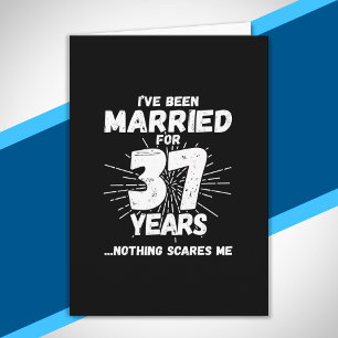 Cartão Casais Casados há 37 Anos Engraçado 37º Aniversári