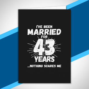 Cartão Casais Casados há 43 Anos Engraçado 43º Aniversári
