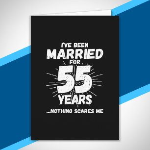 Cartão Casais Casados há 55 Anos Engraçado 55º Aniversári