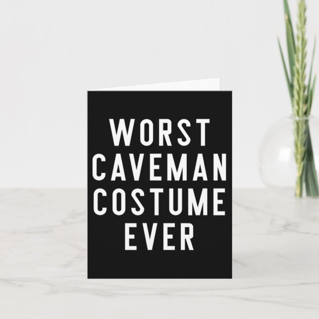 Cartão Casais Halloween Costume Shirts Pior Caveman Cos (Frente)
