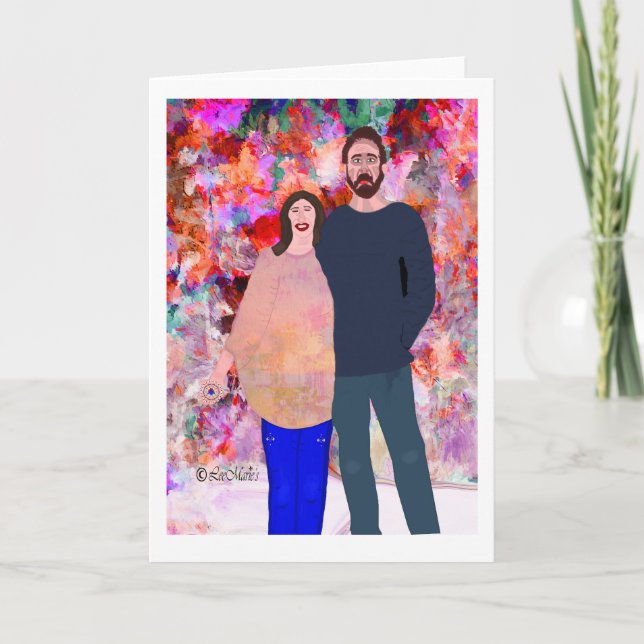 Cartão Casais suportam a Design criativa de LeeMarie (Frente)