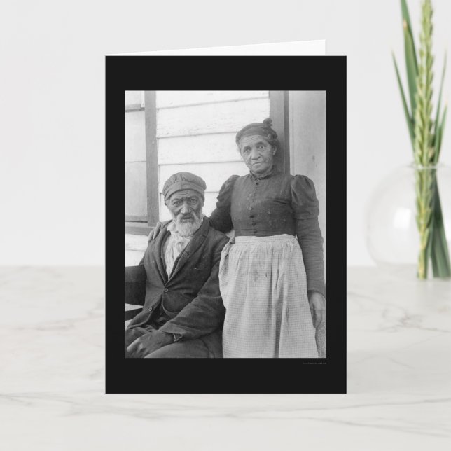 Cartão Casal Americano Idoso 1900 (Frente)