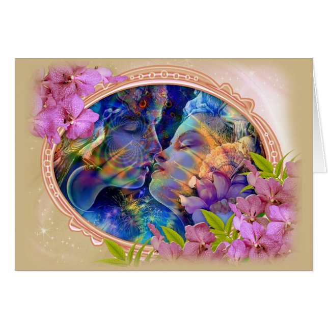 Cartão Casal amoroso personalizado (Frente Horizontal)