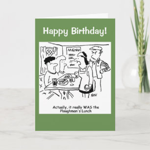 Cartão Casal comeu o almoço do Plowman