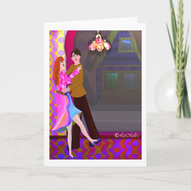 Cartão Casal criativo do Design Dance LeeMarie (Frente)