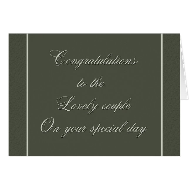 Cartão Casal de Casamento Adorável (Frente Horizontal)