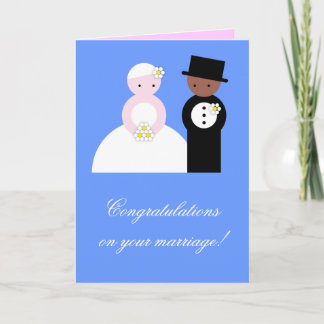 Cartão Casal de casamento misto