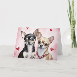 Cartão Casal de Chihuahua Fofo