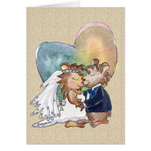 Cartão Casal de dança de casamento