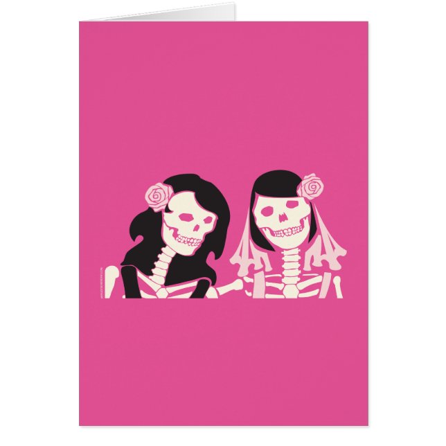 Cartão Casal de esqueleto fêmea (Frente)