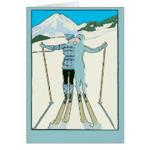 Casal de Esqui Vintage Mountain