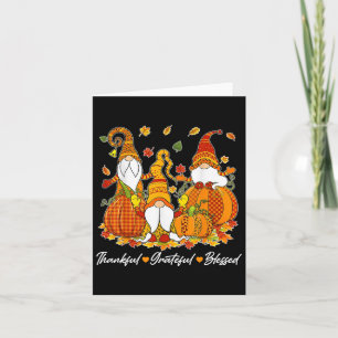 Cartão Casal De Gnomos Cuxos Retroativos Com Pumpkin Spic