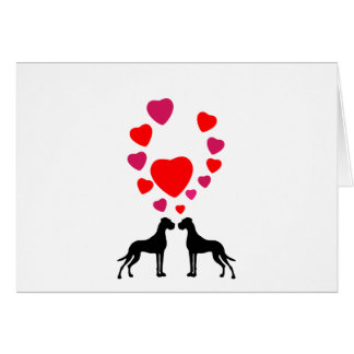 Cartão Casal de Great Dane Amor