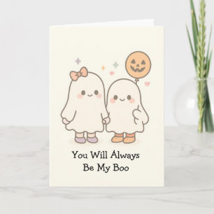 Cartão Casal Ghost Kawaii Cute