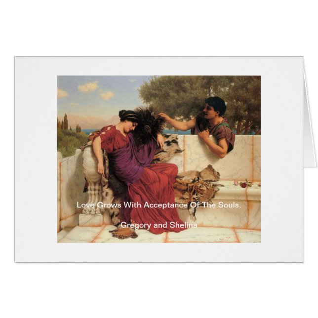 Cartão Casal grego da história velha velha (Frente Horizontal)