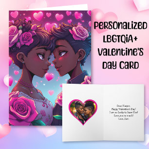 Cartão Casal LGBT Anime Dia dos Namorados Personalizado