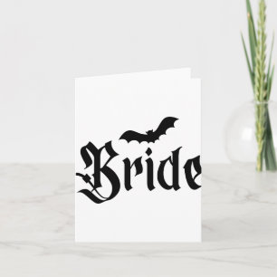 Cartão Casal Matchi de Noiva de Casamento de Halloween
