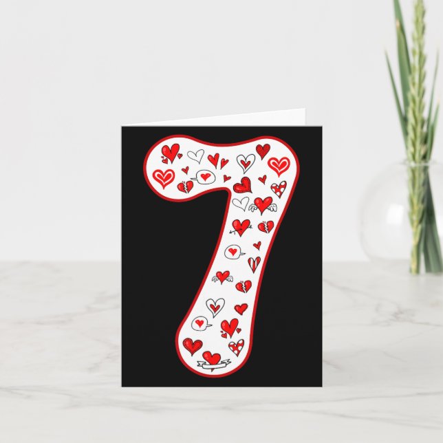 Cartão Casal Número 7 Fantasia Duo 67 Meme Six Seven Vale (Frente)