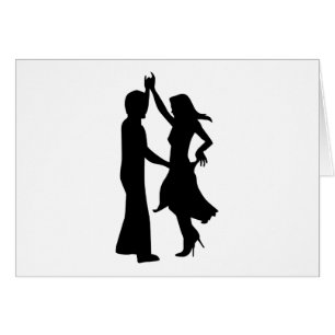 Cartão Casal padrão da dança